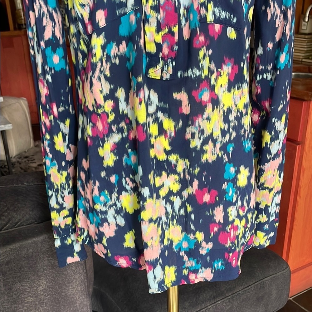 Splendid Floral Long Sleeve Blouse EUC XS - Picture 3 of 9